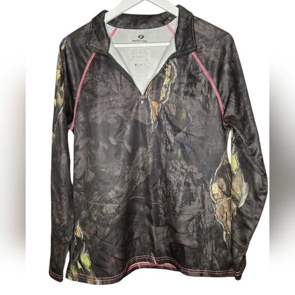 Realtree & Mossy Oak Women's Fleece Performance Camo 1/4 Zip Jacket Size Large - Picture 1 of 7